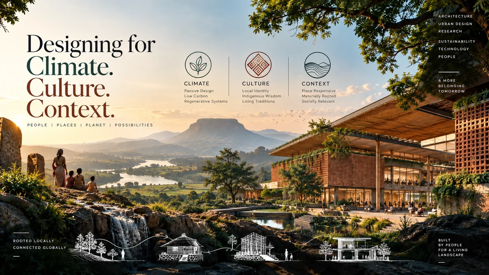 Designing for Climate, Culture and Context: passive design, indigenous wisdom and place-responsive architecture in a living landscape